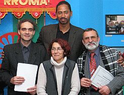 Na zdjęciu:Jacek Milewski, Stasia Mirga,Keith Benson, Adam Bartosz